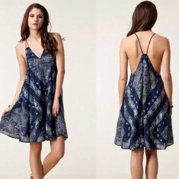 Denim & Supply Ralph Lauren Boho Bandana Paisley Print Biased Cut Sundress Dress - Picture 3 of 12